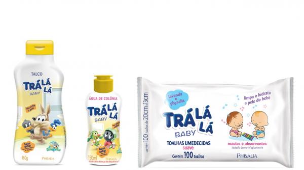 Kit Trá Lá Lá Baby Bem Estar Shampoo 3x1 250ml+Talco160g+Colônia150ml - Phisalia