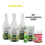 Kit Tratamento Cachos Perfeitos Óleo de Coco + Gelatina Modeladora 500g Trizzi