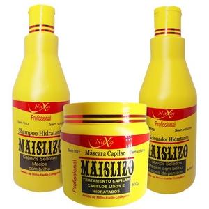 Kit Tratamento Capilar Maislizo Naxos - Shampoo e Condicionador 440ml + Máscara 500g - Maizlizo Naxos