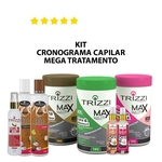 Kit Tratamento Cronograma Capilar Max Hair Trizzi - Hidratação - Nutrição e Reconstrução