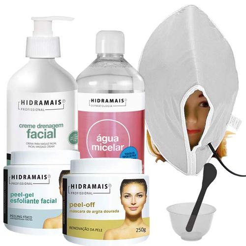 Kit Tratamento Facial Profissional Hidramais com Máscara Térmica 220v Santa Clara