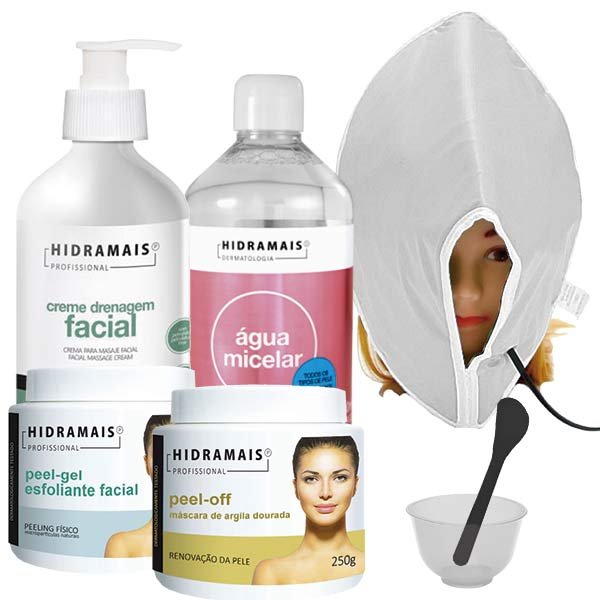 Kit Tratamento Facial Profissional Hidramais com Máscara Térmica Santa Clara