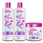 Kit Tratamento Millian Love Curls Home Care Cachos Perfeitos 3x500ml