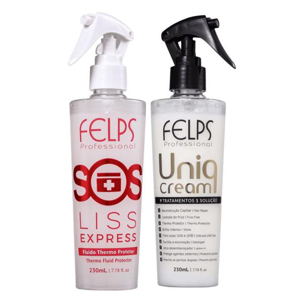 Kit Tratamento Uniq Cream e SOS Liss Express Felps 2x230ml