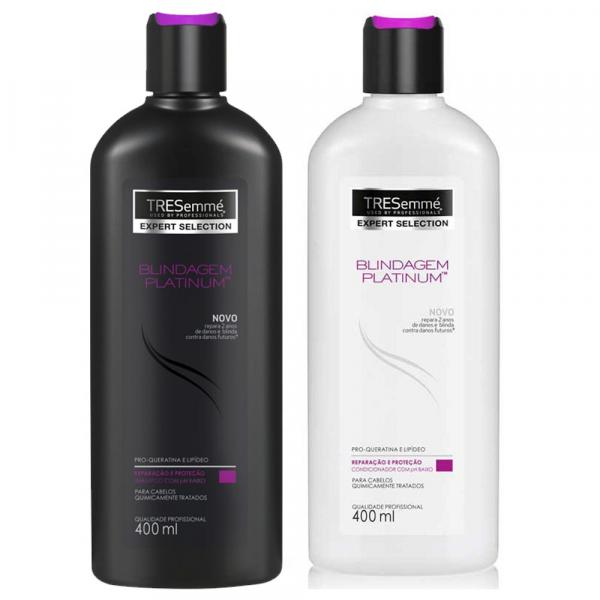 Kit Tresemmé Blindagem Platinum Shampoo + Condicionador 400ml - Tenys Pe