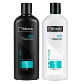Kit Tresemmé Liso e Sedoso Shampoo + Condicionador 400ml com Creme de Tratamento