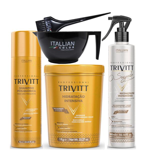 Kit Trivitt Cronograma Capilar Shampoo Hidratação e Reconstrução