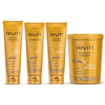 Kit Trivitt - Hidratação Profissional Kit Shampoo + Condicionador + Leave-in Hidratante + Hidratação 1L