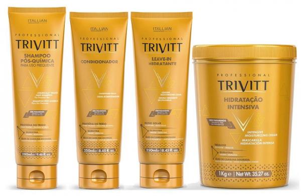 Kit Trivitt Hidrataçao, Shampoo, Condicionador, Leave-in
