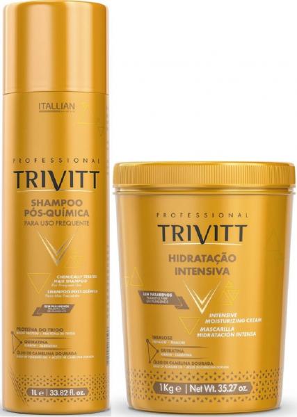 Kit Trivitt Máscara Hidratação Intensiva e Shampoo 1lt - Itallian Color