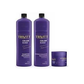 Kit Trivitt Matizante Shampoo + Condicionador + Geléia Dark Blue