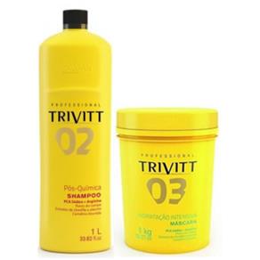 Kit Trivitt Shampoo Pós Química 1L + Máscara Hidratação Itensiva 1Kg
