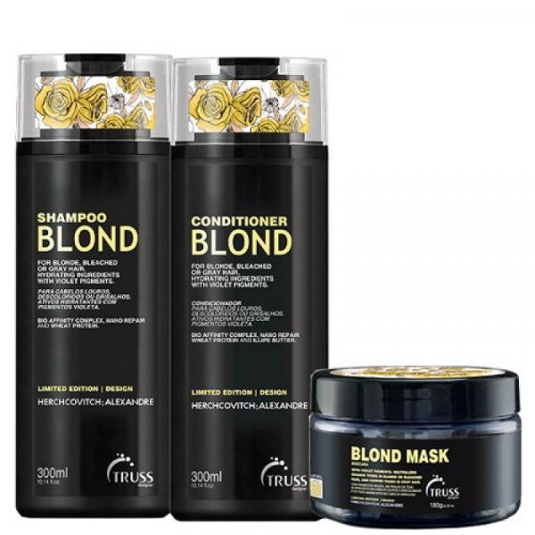 Kit Truss Blond Edição Limitada Alexandre Herchcovitch Sh 300ml + Cond 300ml + Masc 180ml