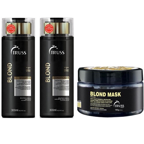 Kit Truss Blond Shampoo + Condicionador Desamarelador - 300ml + Máscara Blond Alexandre Herchcovitch - 180g
