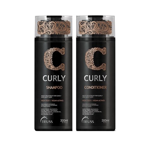 Kit Truss Curly Vegano Shampoo + Condicionador Cabelos Cacheados - 300Ml