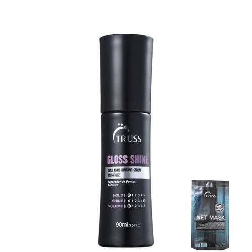 Kit Truss Gloss Shine - Sérum Reparador de Pontas 90ml+truss Net - Máscara Capilar 15g