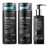 Kit Truss Infusion Shampoo + Condcicionador Cabelos Secos - 300ml + Serum Night Spa - 250ml