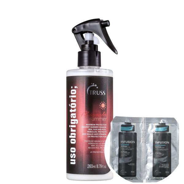 Kit Truss Miracle Summer Uso Obrigatório-tratamento Reconstrutor 260ml+shampoo e Condicionador