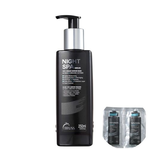 Kit Truss Night Spa - Sérum de Tratamento Noturno 250ml+truss Infusion - Shampoo e Condicionador