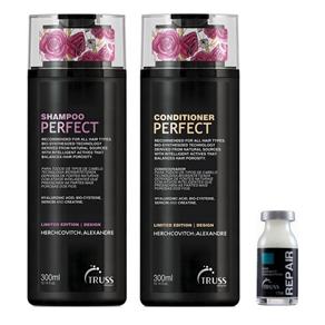 Kit Truss Perfect Shampoo + Condicionador 300ml + Ampola Shock Repair - 17ml