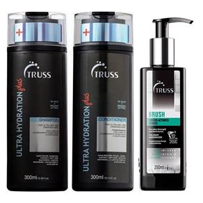 Kit Truss Ultra Hydration Plus Shampoo + Condicionador - 300ml + Leave-in Brush - 250ml