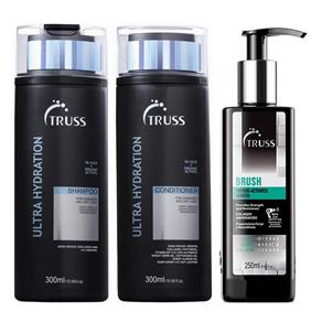 Kit Truss Ultra Hydration Shampoo + Condicionador - 300ml + Leave-in Brush - 250ml