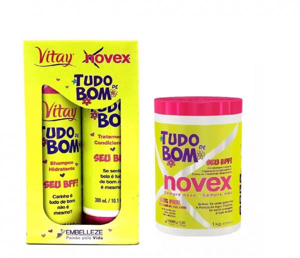 Kit Tudo de Bom Novex Shampoo-condicionador e Mascara - Embelleze