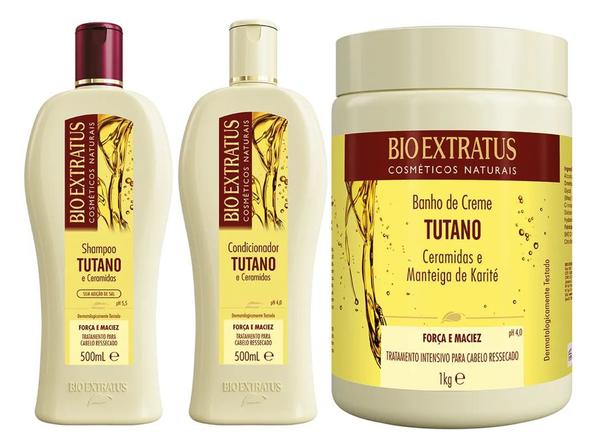 Kit Tutano Shampoo + Condicionador 500ml + Máscara 1 Kg - Bio Extratus