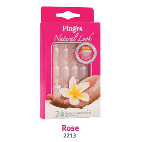 Kit Unha Fingrs Natural Look Rosa