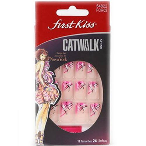 Kit Unhas Postiças First Kiss Catwalk Fashion Week