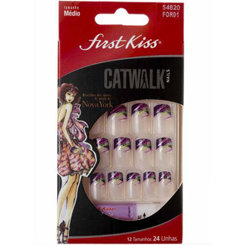 Kit Unhas Postiças First Kiss Catwalk Lights