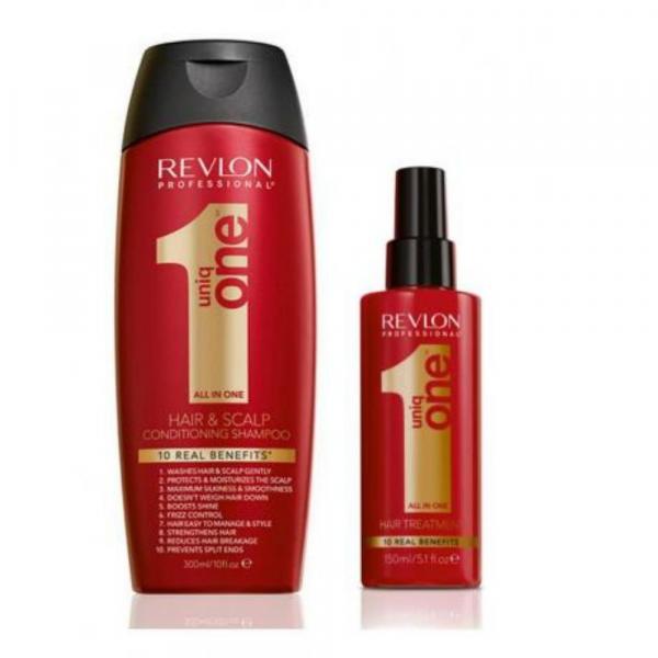 Kit Uniq One All In One Hair Treatment Leave-In 150ml + Shampoo Uniq One All In One 300ml - Revlon