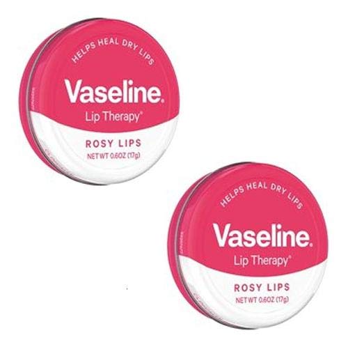 Kit Vaseline Hidratante Labial Lip Balm Rosy Lips - 17g Cada
