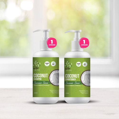 Kit Vegano “Shampoo + Condicionador” - Óleo de Coco Orgânico