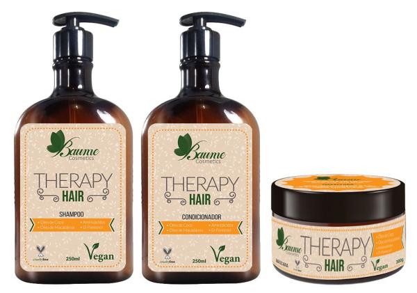 Kit Vegano Shampoo e Condicionador e Máscara Baume Therapy Hair - Baume Cosmetics