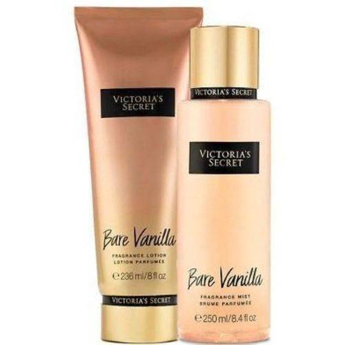 Kit Victoria's Secrets Hidratante + Body Splash Bare Vanilla 250ml