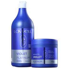 Kit Violet Platinum Lowell: Shampoo 1000ml + Máscara 450g