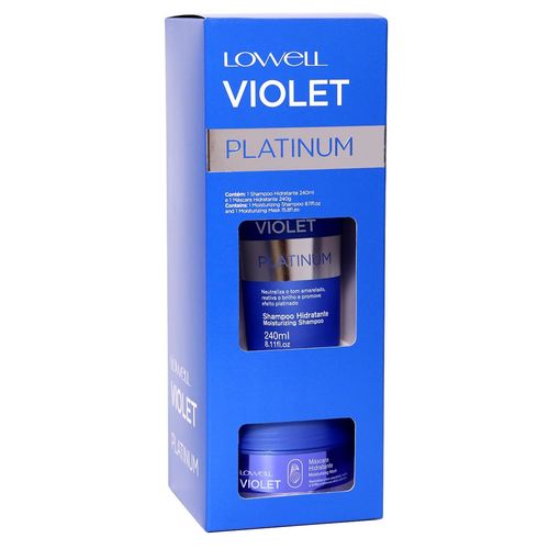 Kit Violet Platinum Lowell Shampoo 240ml + Máscara Hidratante 240g