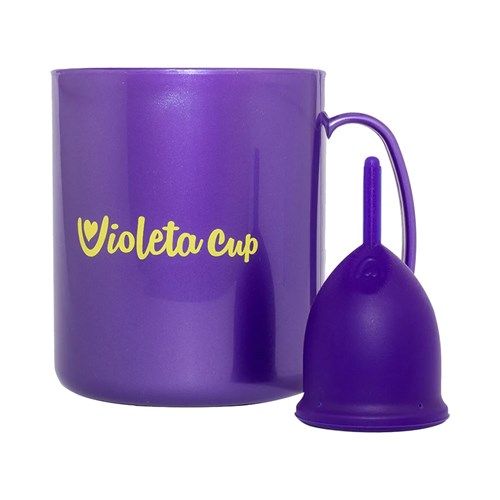 Kit Violeta Cup Coletor Menstrual Tipo a Violeta + Caneca