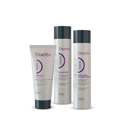 Kit Violeta Duetto 1 Shampoo 300ml+ 1 Condicionador 300ml + 1 Leave-In 200ml