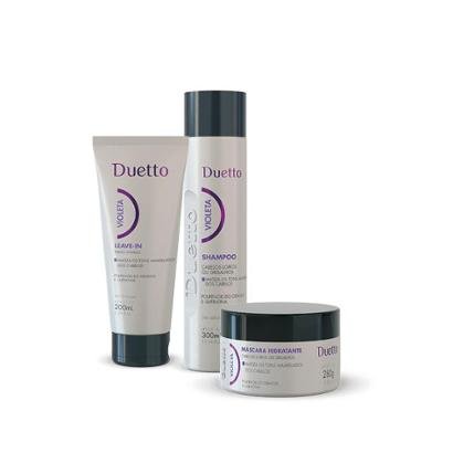 Kit Violeta Duetto 1 Shampoo 300ml+ 1 Máscara 280g+1 Leave-In 200ml