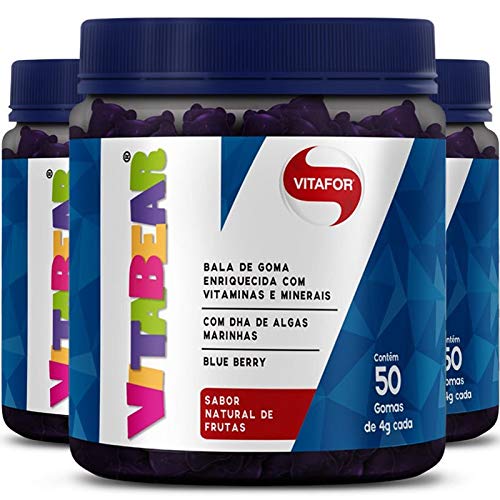Kit 3 Vita Bear Multivitamínicos Vitafor 5 Gomas 200g