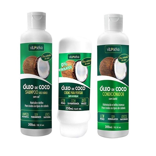 Kit Vita Seiva Sh+Cond+Cr Oleo de Coco