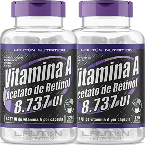Kit 2 Vitamina a Acetato de Retinol 120 Capsulas Lauton