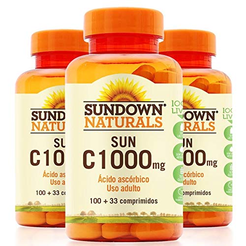 Kit 3 Vitamina C 1000mg Sundown 100 Tablets