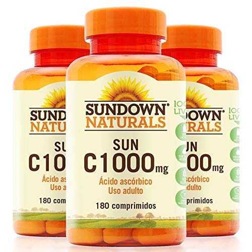 Kit 3 Vitamina C 1000mg Sundown 180 Tablets