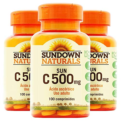 Kit 3 Vitamina C 500mg Sundown 100 Tablets