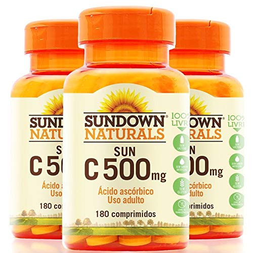 Kit 3 Vitamina C 500mg Sundown 180 Tablets