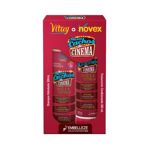 Kit Vitay Meus Cachos de Cinema Shampoo 300ml + Condicionador 300ml