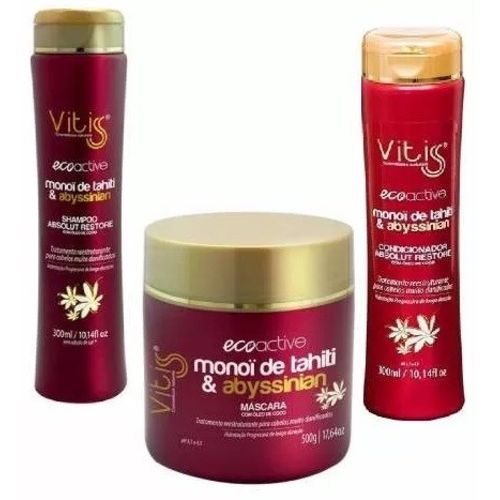 Kit Vitiss Monoi Shampoo 300ml + Condicionador 300ml + Máscara 500g